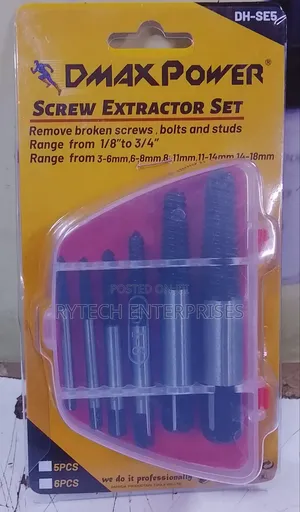 D Max Power Screw Extractor Set 6pcs