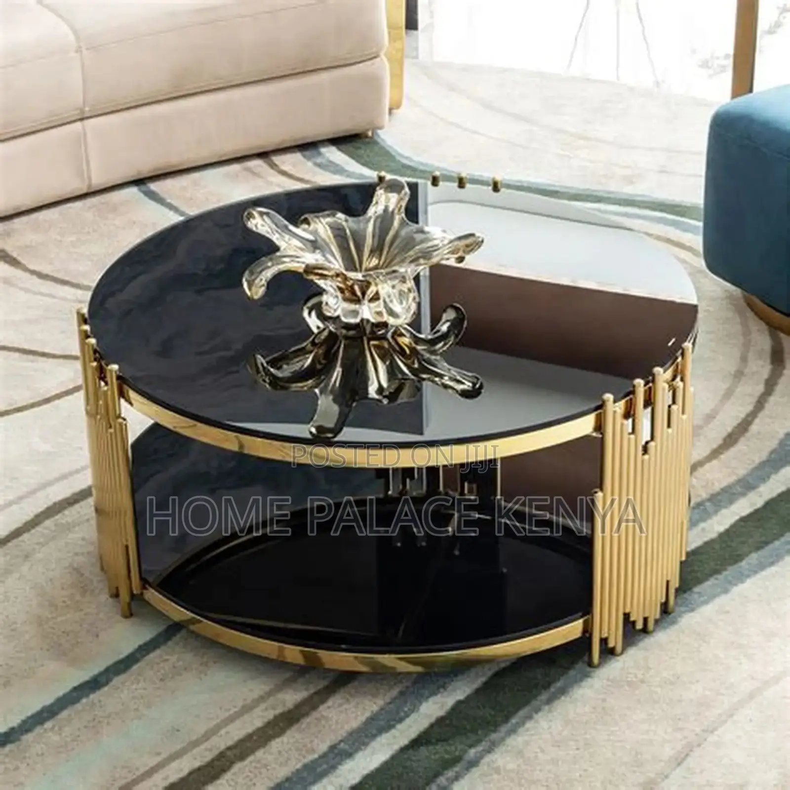 Coffee Table; Premium Glass Top Center Table for Living Room