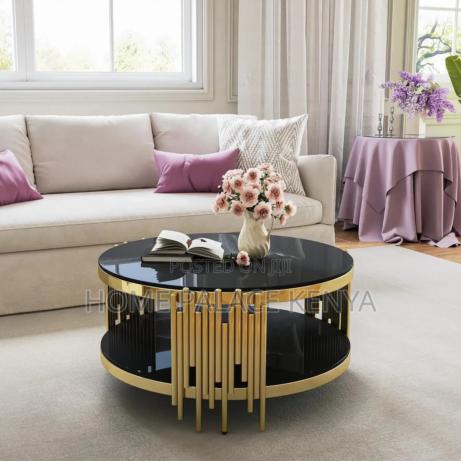Coffee Table; Premium Glass Top Center Table for Living Room