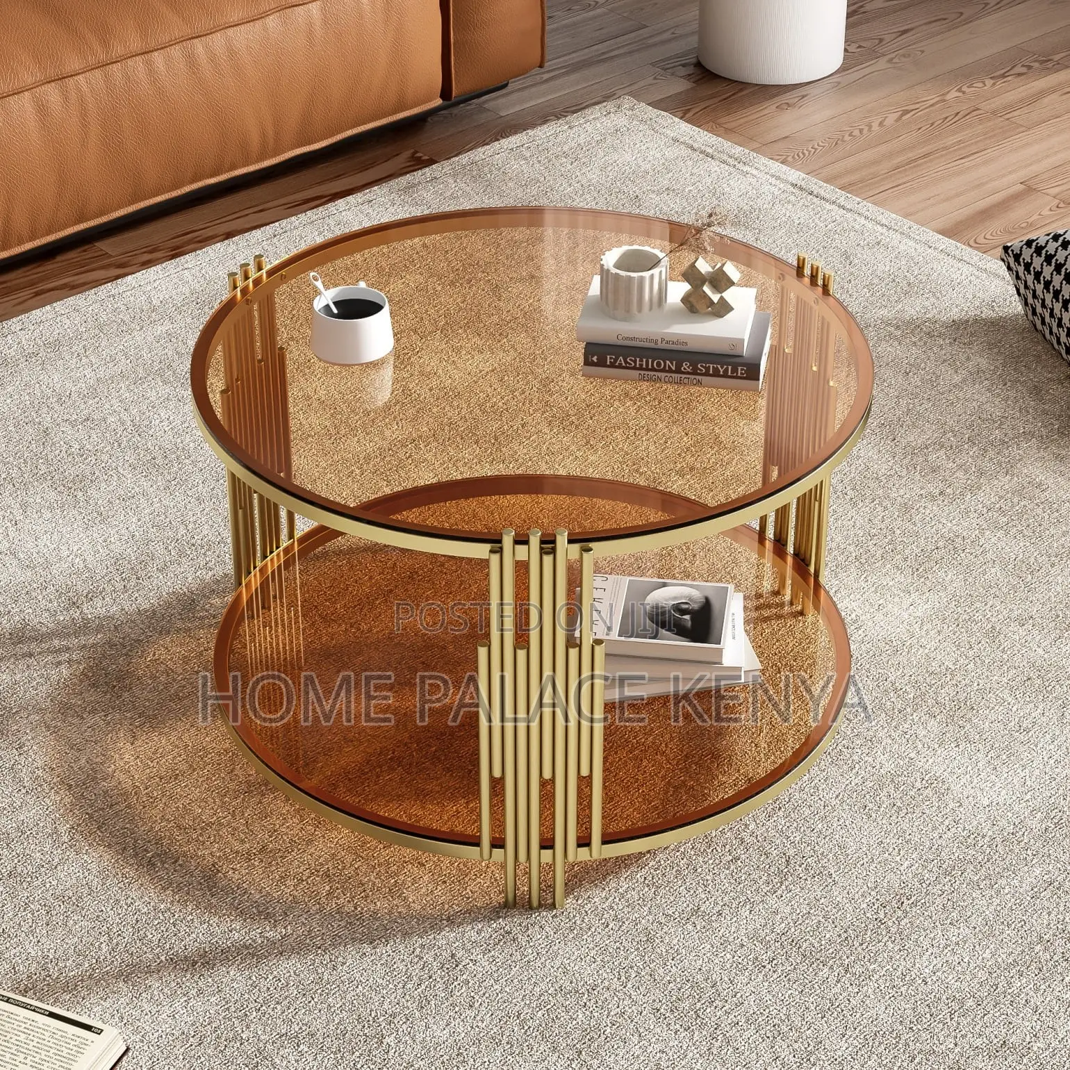 Coffee Table; Premium Glass Top Center Table for Living Room