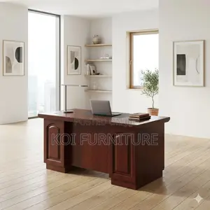 Office Desk; 1200MM Mahogany Executive Desk With Drawers