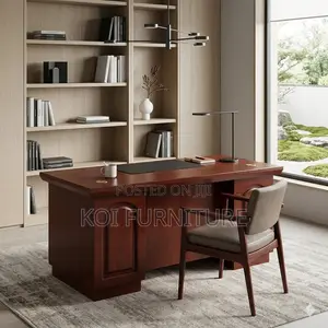 Office Desk; 1200MM Mahogany Executive Desk With Drawers