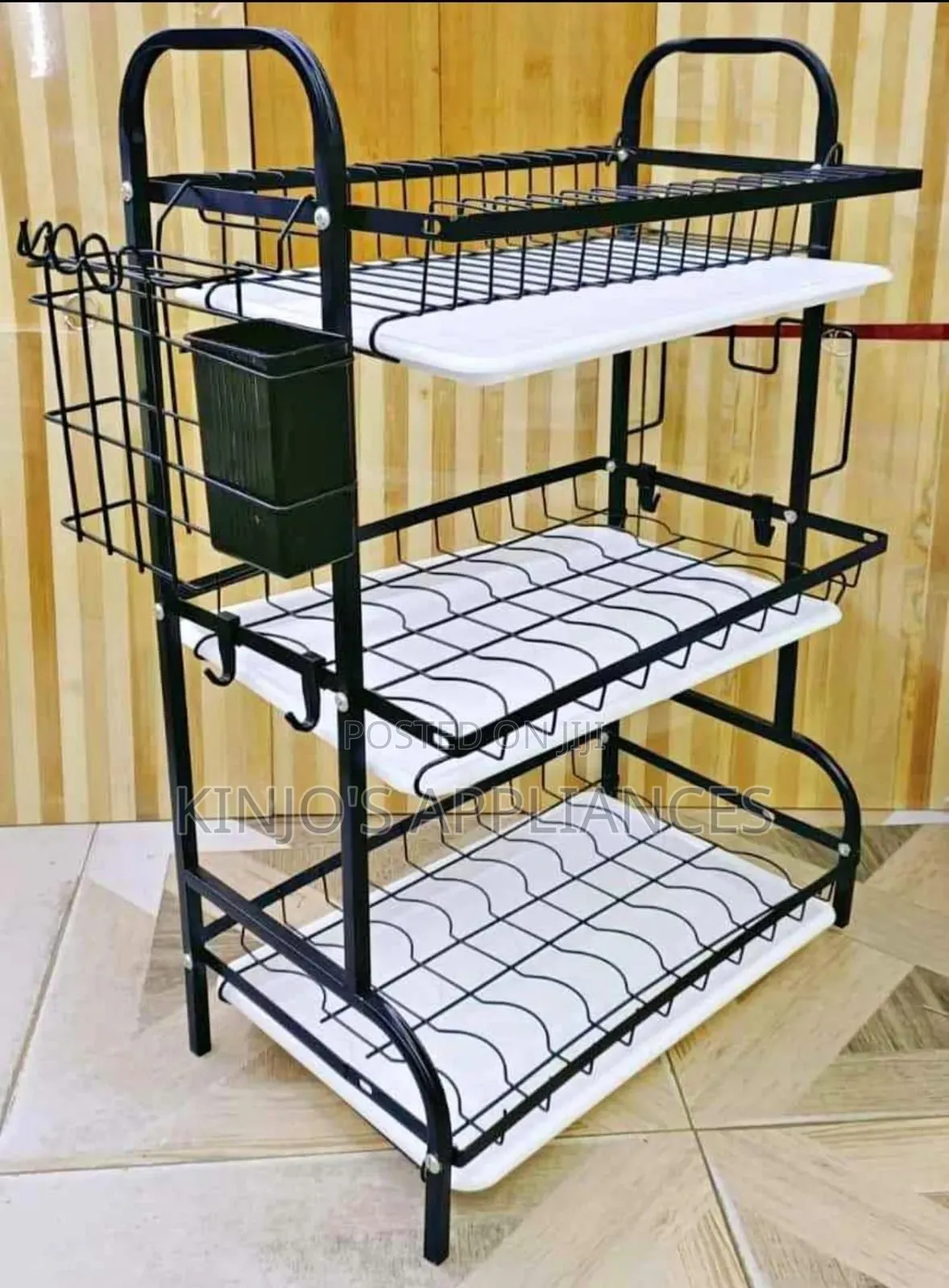Heavy Duty 3 Layer Dishrack Black