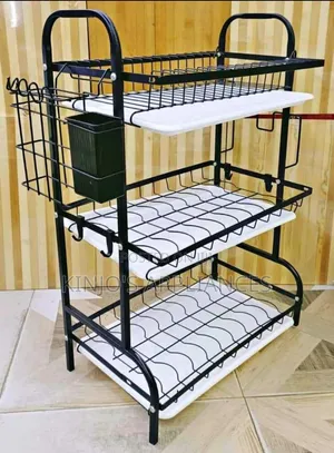 Heavy Duty 3 Layer Dishrack Black