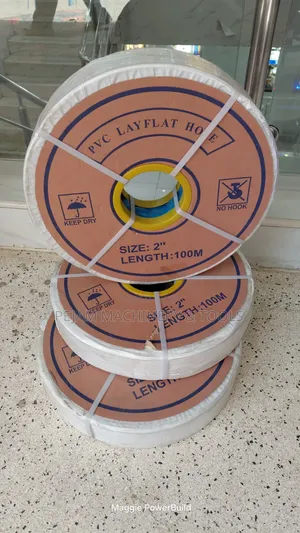 2-Inch by 100-Meter PVC Layflat Hoses Blue Delivery Pipe