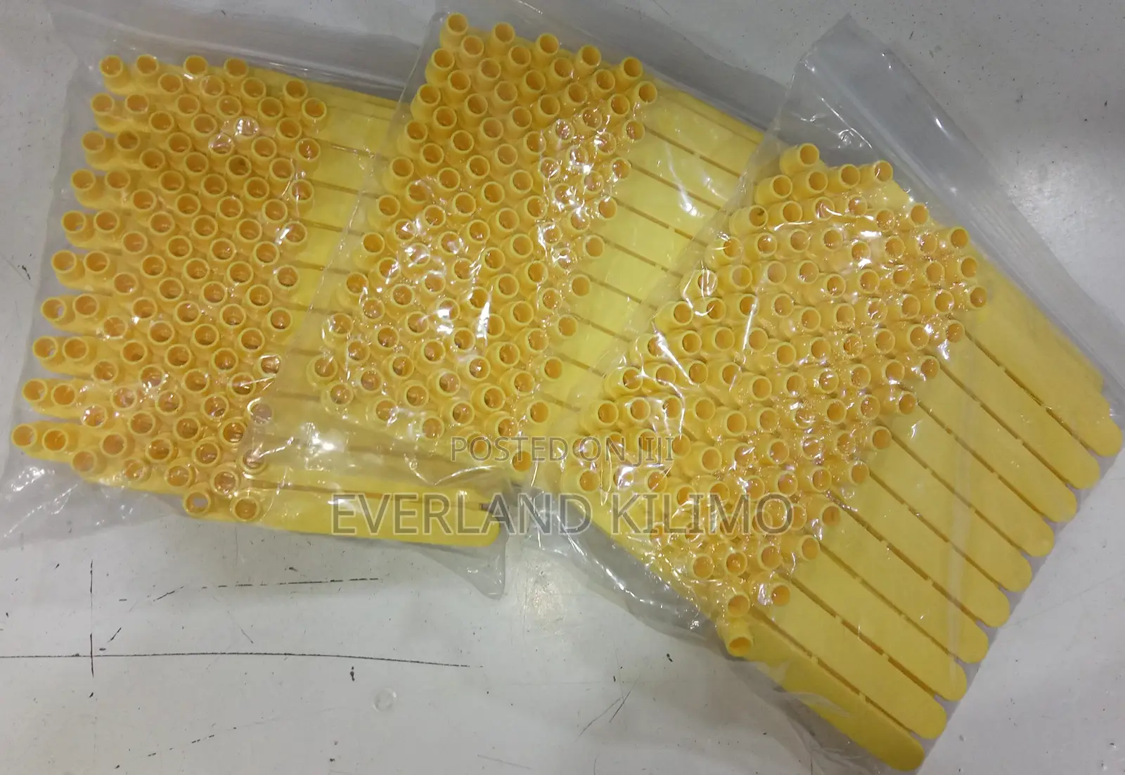 Plain Livestock Ear C- Tags -Yellow