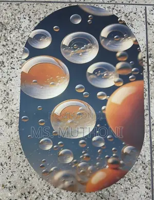 Super-Absorbent Oval Floor Mats With Anti-Slip Rubber Undersides,