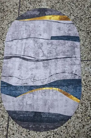 Super-Absorbent Oval Floor Mats With Anti-Slip Rubber Undersides,