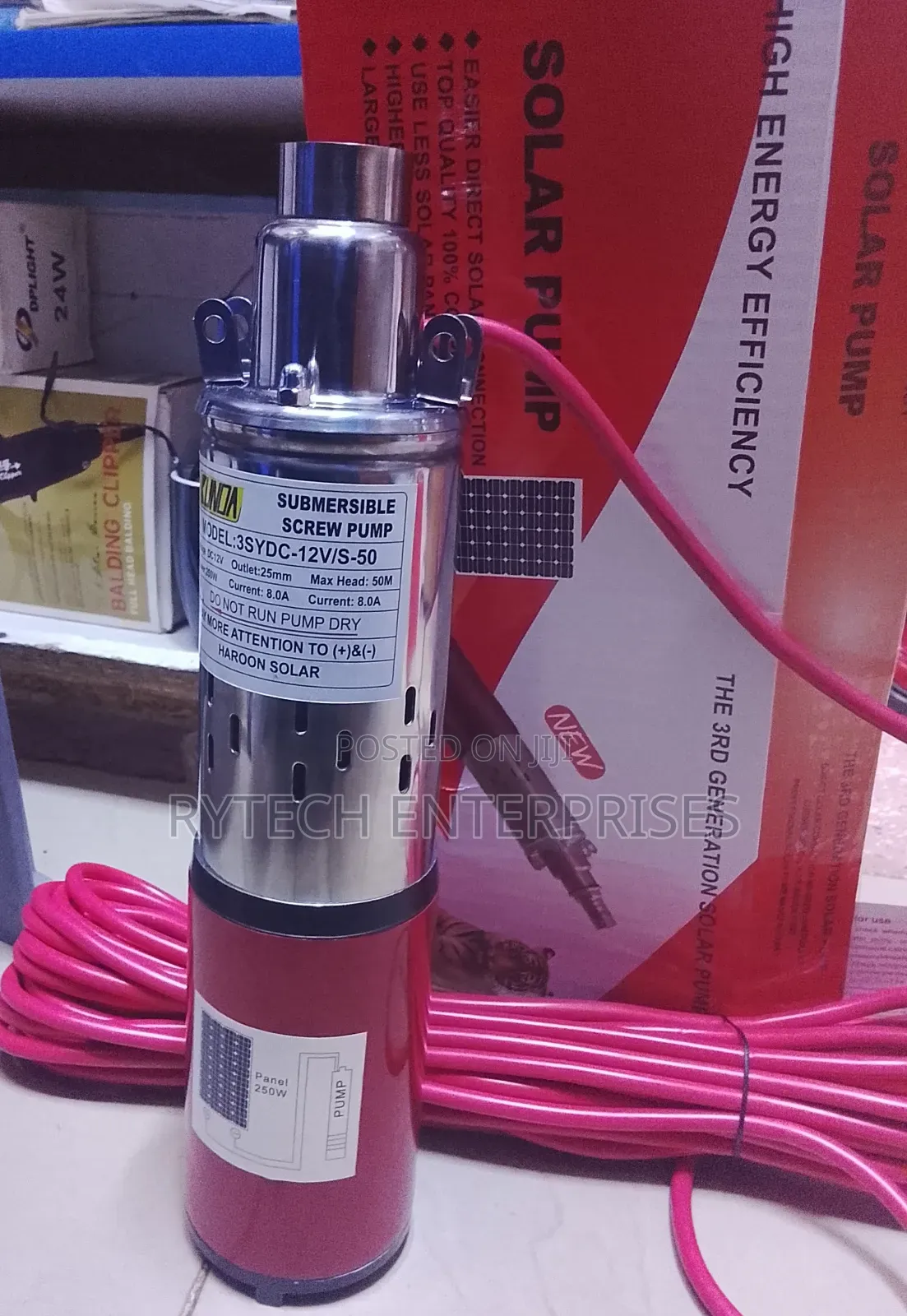 Tiger DC Submersible Water Pump Max 50m