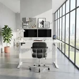 Office Desk; 1600MM Black Stand Height Adjustable Office Gaming Desk