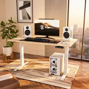 Office Desk; 1600MM Black Stand Height Adjustable Office Gaming Desk