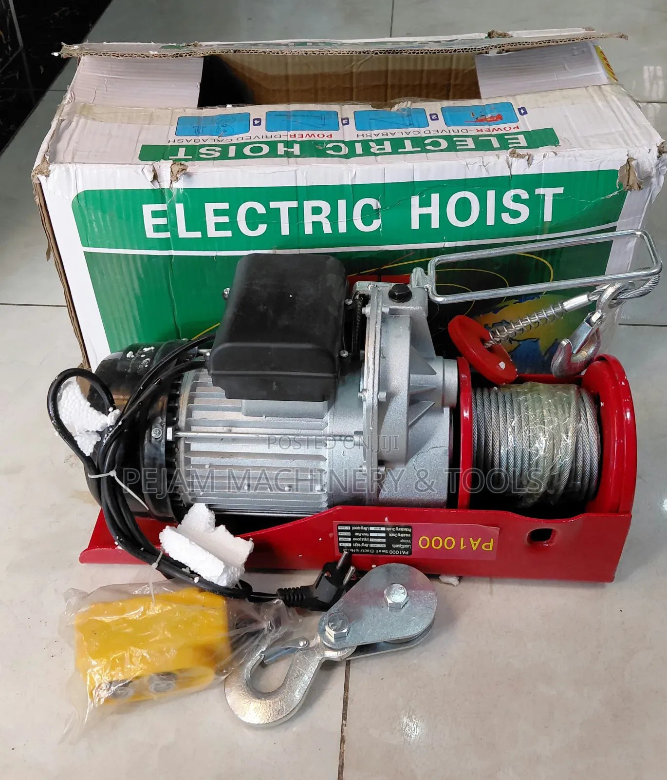 PA1000 Mini Electric Wire Rope Hoist Up to 1000kg Capacity Double-Line