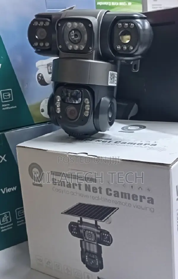V380 Pro Triple Lens 4G Solar Security Camera