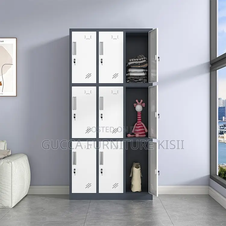 Storage Cabinet; 9-Locker Company Employees Cabinet