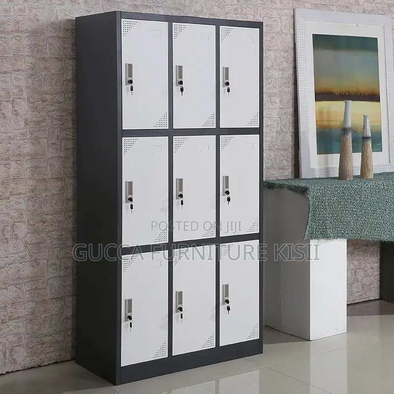 Storage Cabinet; 9-Locker Company Employees Cabinet