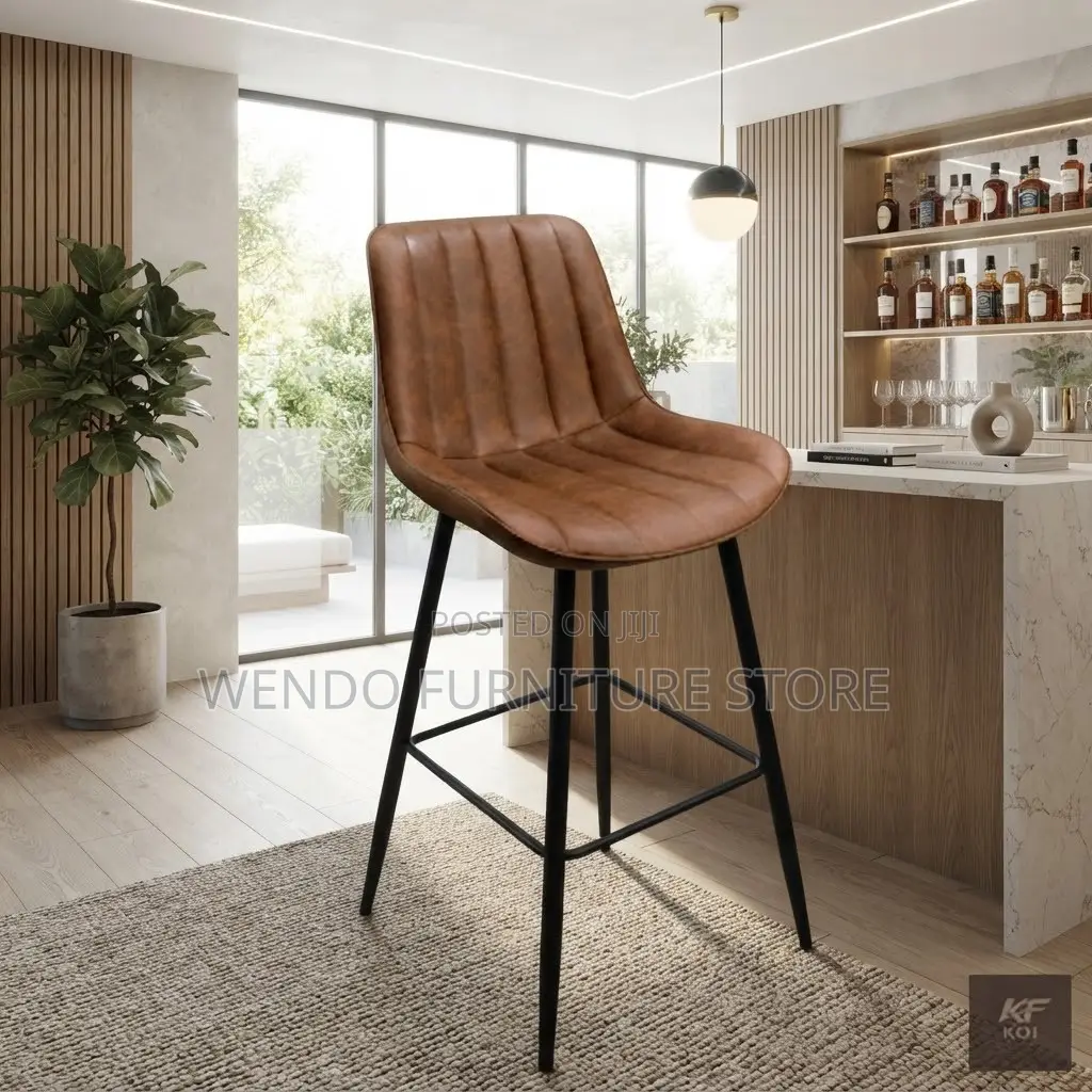 Barstool; Leather Office Counter Long Barstool