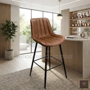 Barstool; Leather Office Counter Long Barstool