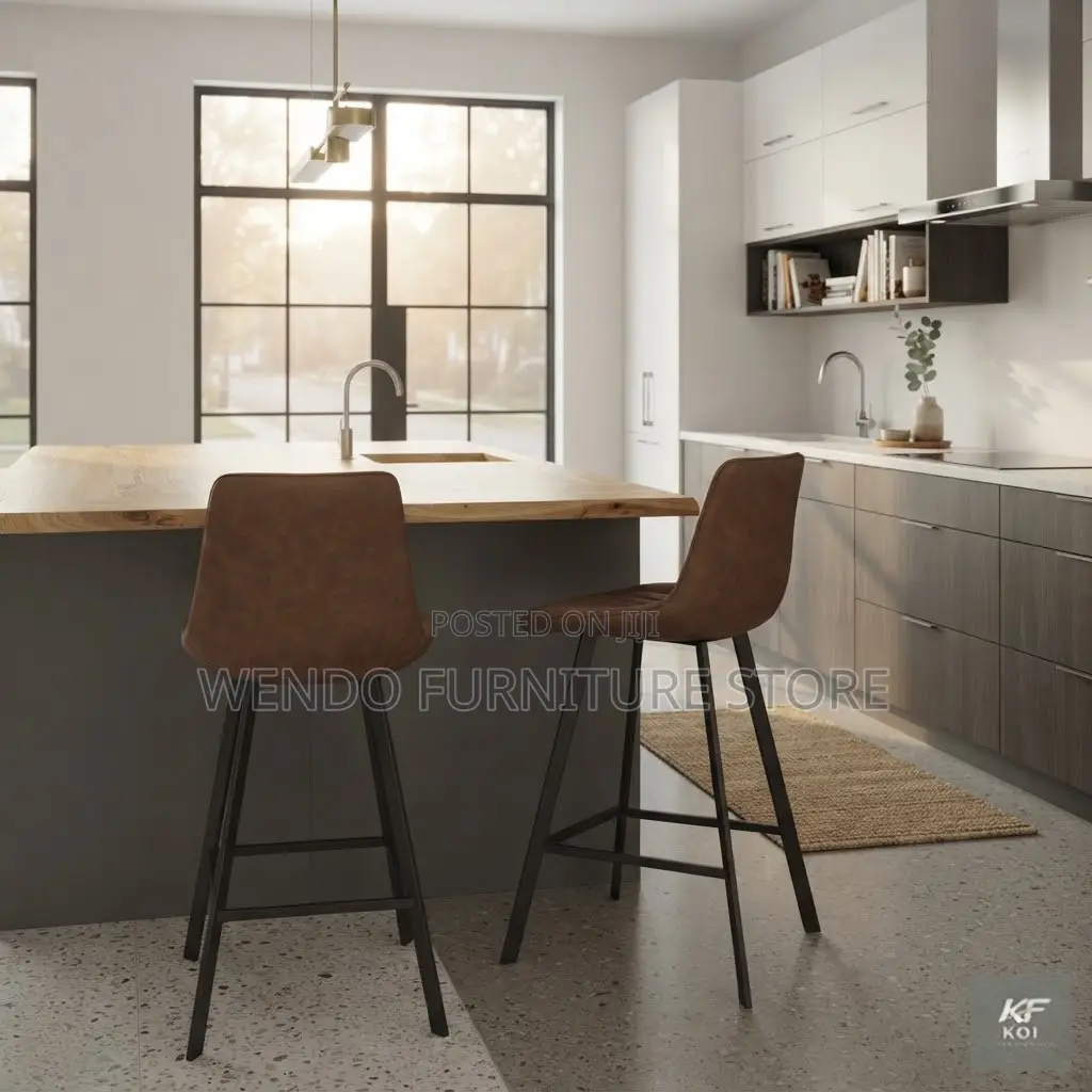 Barstool; Leather Office Counter Long Barstool