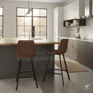 Barstool; Leather Office Counter Long Barstool