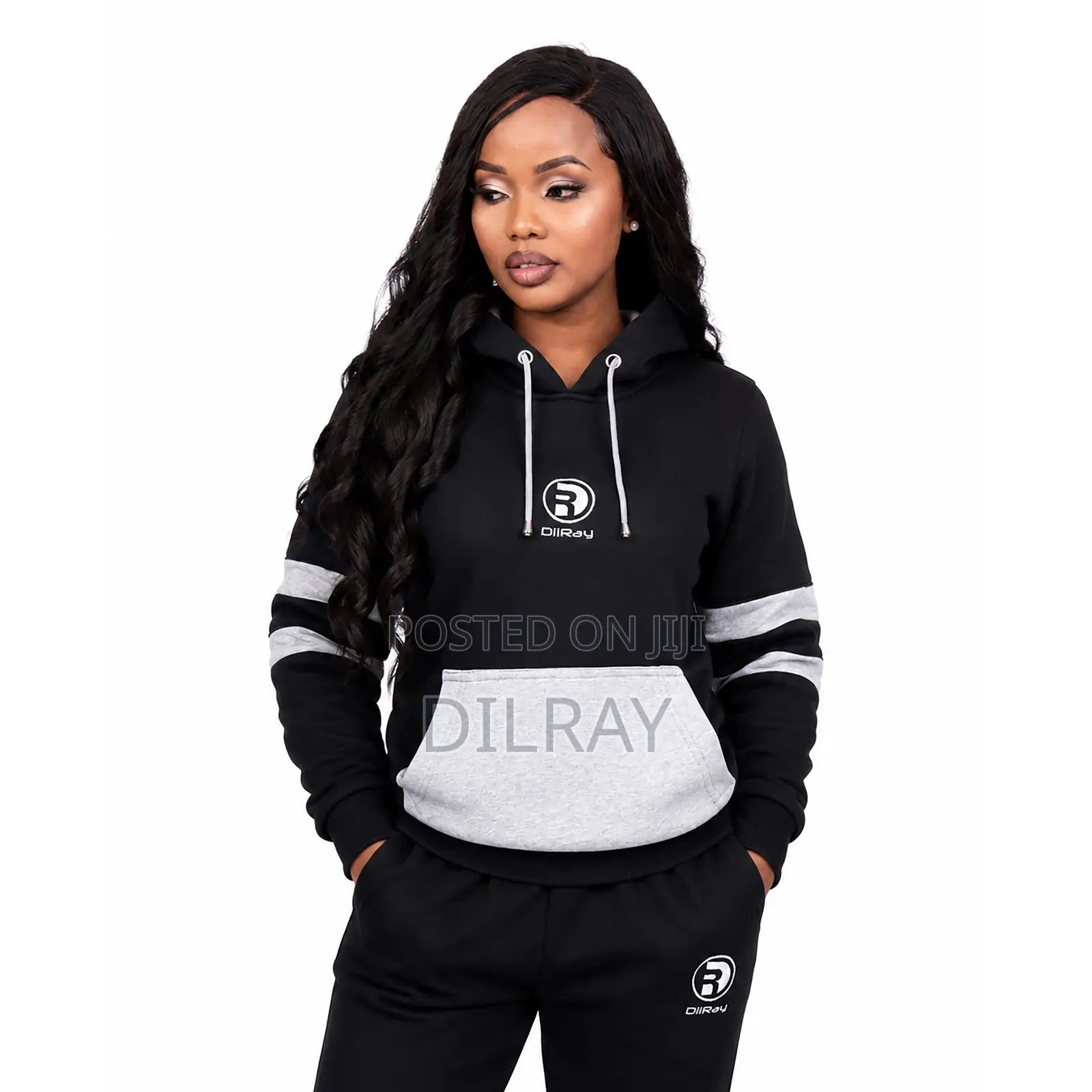 Black Grey Hoodie
