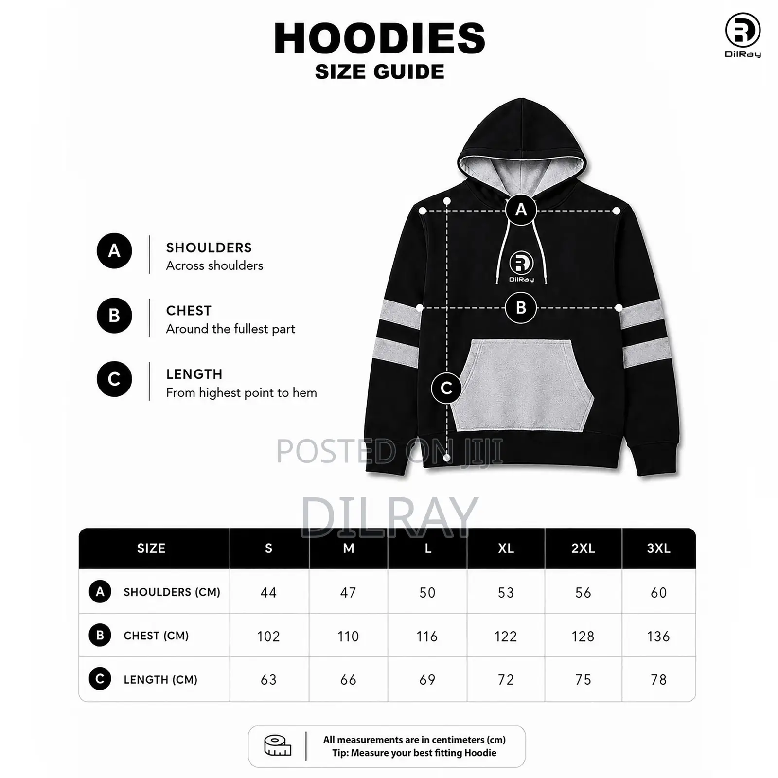 Black Grey Hoodie