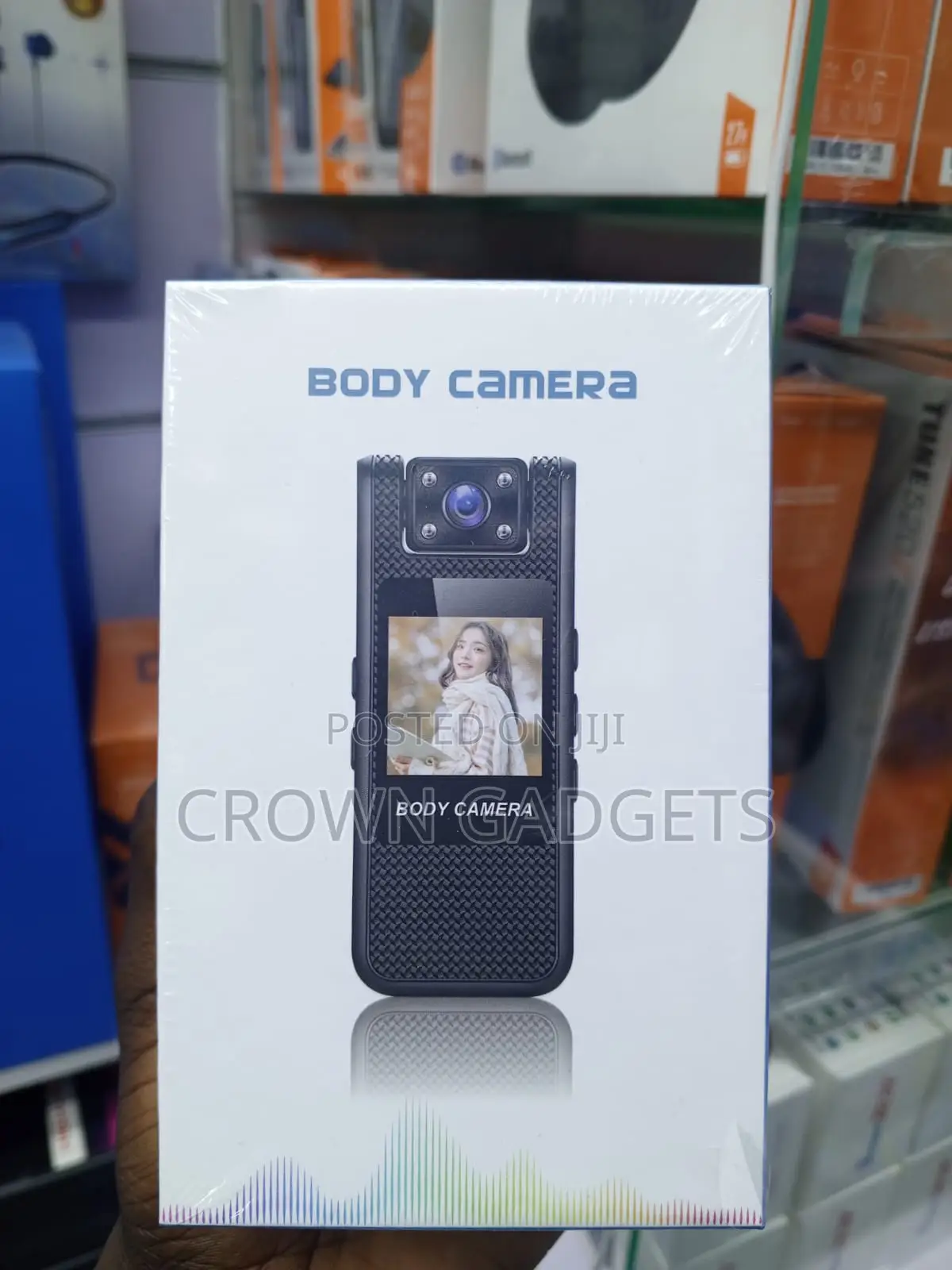 Portable Body Cam With Display Screen Clip Mount