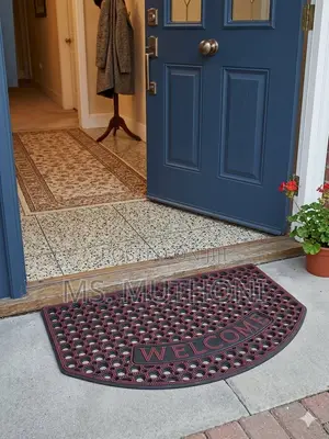 50*80 Heavy-Duty, Half-Round "WELCOME" Rubber Doormats