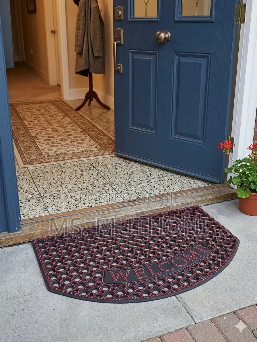 50*80 Heavy-Duty, Half-Round "WELCOME" Rubber Doormats