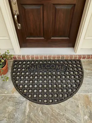 50*80 Heavy-Duty, Half-Round "WELCOME" Rubber Doormats