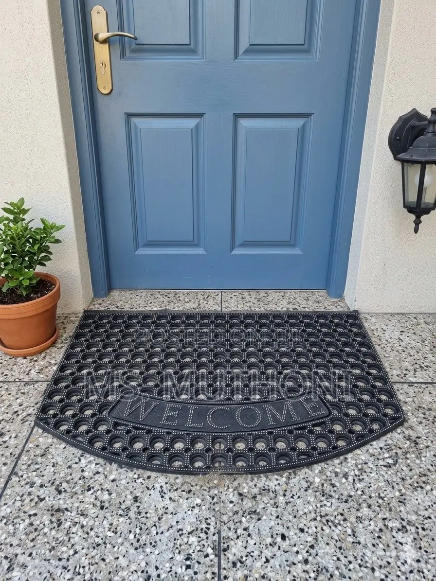 50*80 Heavy-Duty, Half-Round "WELCOME" Rubber Doormats