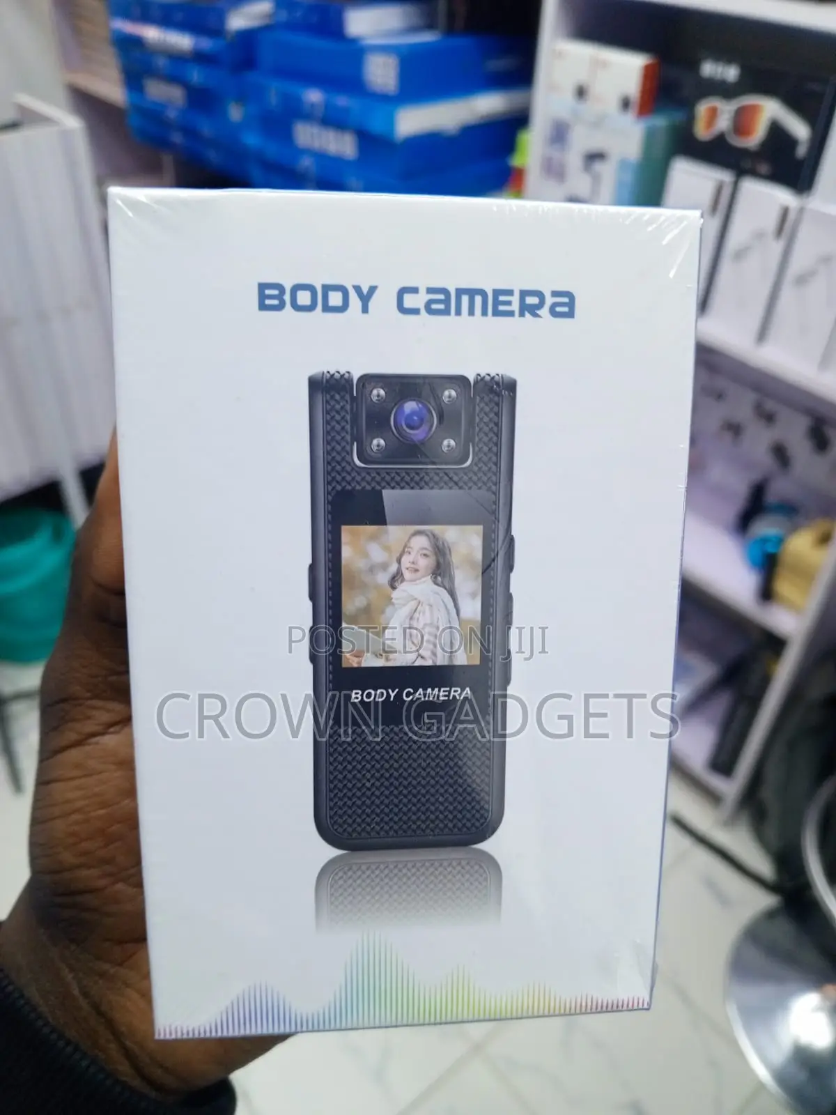 Portable Body Cam With Screen, Clip Mount Loop Recording