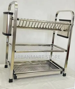 3 Tier Heavy Duty Aluminium Dish Rack Drainer
