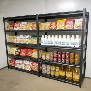 Metallic Adjustable Black Shelving Rack.