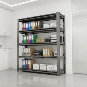 Metallic Adjustable Black Shelving Rack.