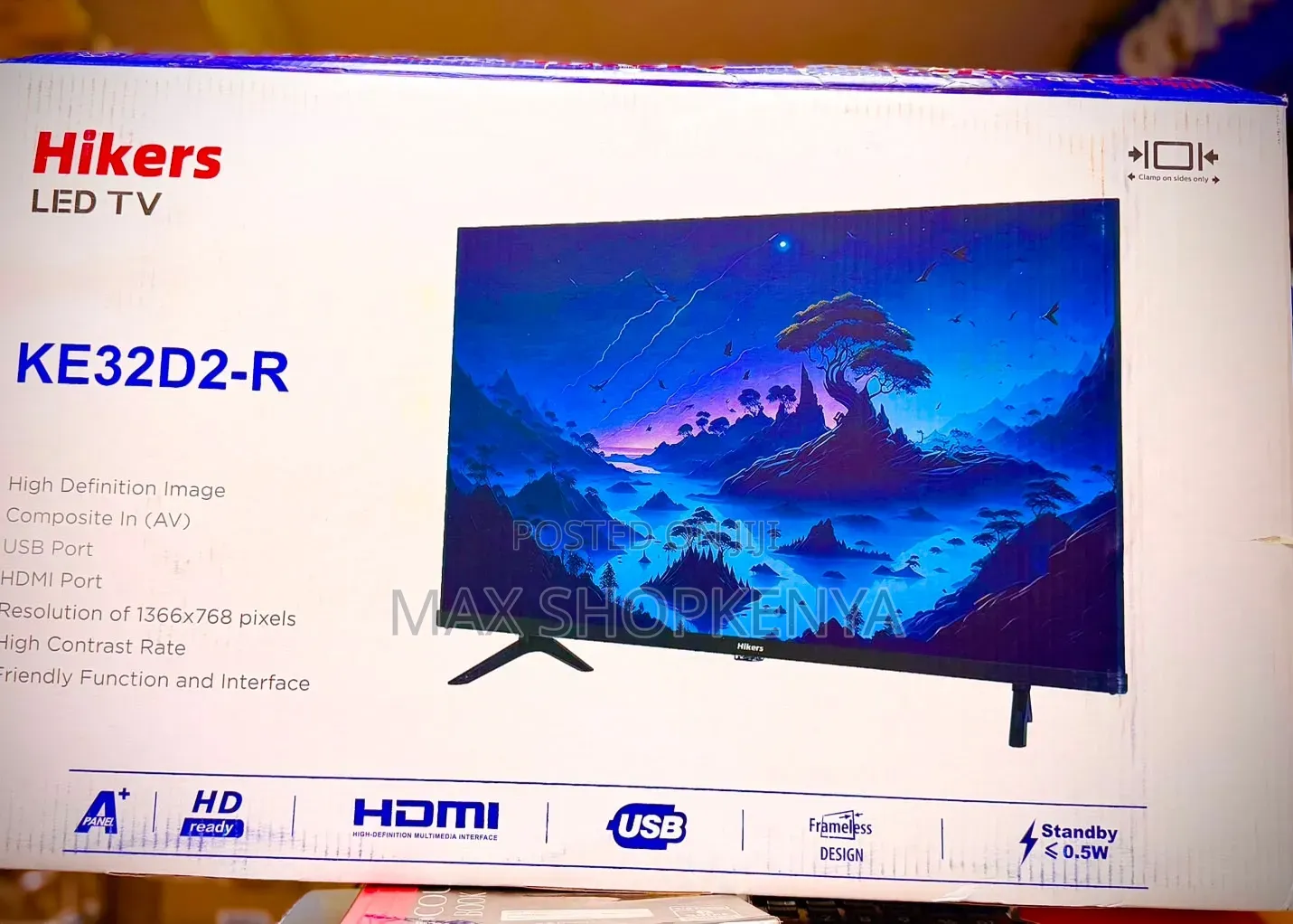 Hikers 32” Frameless Digital LED TV With HDMI USB