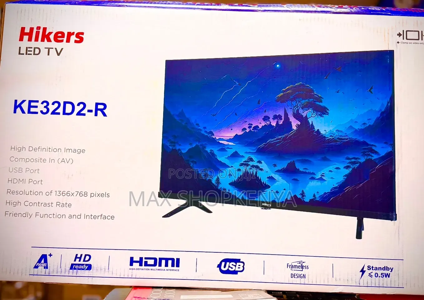 Hikers 32” Frameless Digital LED TV With HDMI USB