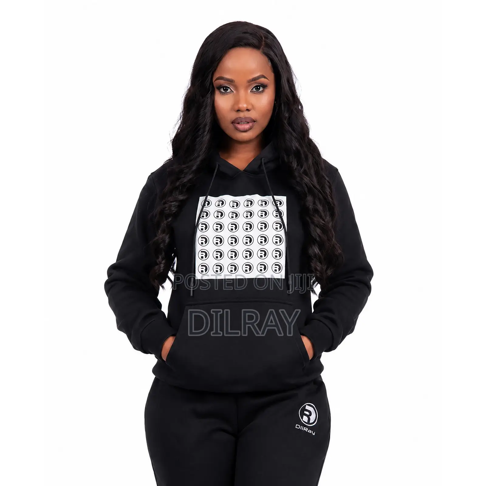 Black Square Hoodie