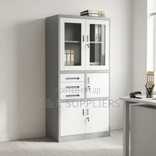 2-Door Lockable Steel Cabinet With a Safe. - main view