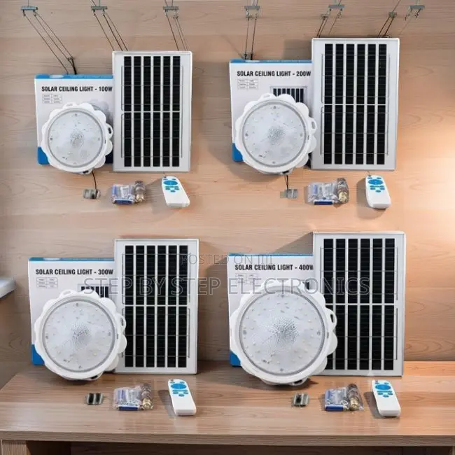 Manufacturer Prices LED 100W,200W,500W Solar Powered Ceiling Lights