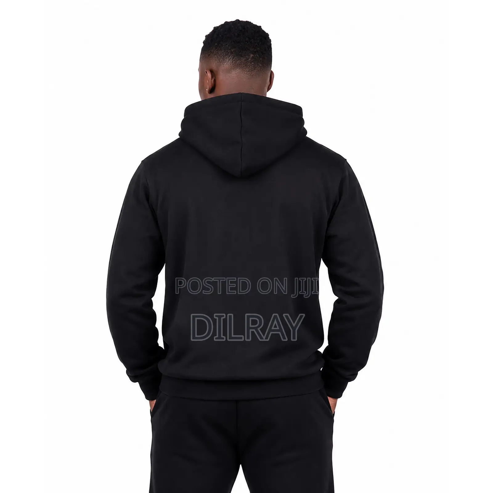 Black Striped Hoodie