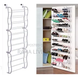 Over Door Shoe Rack | 50x20x183cm | Holds 36 Pairs