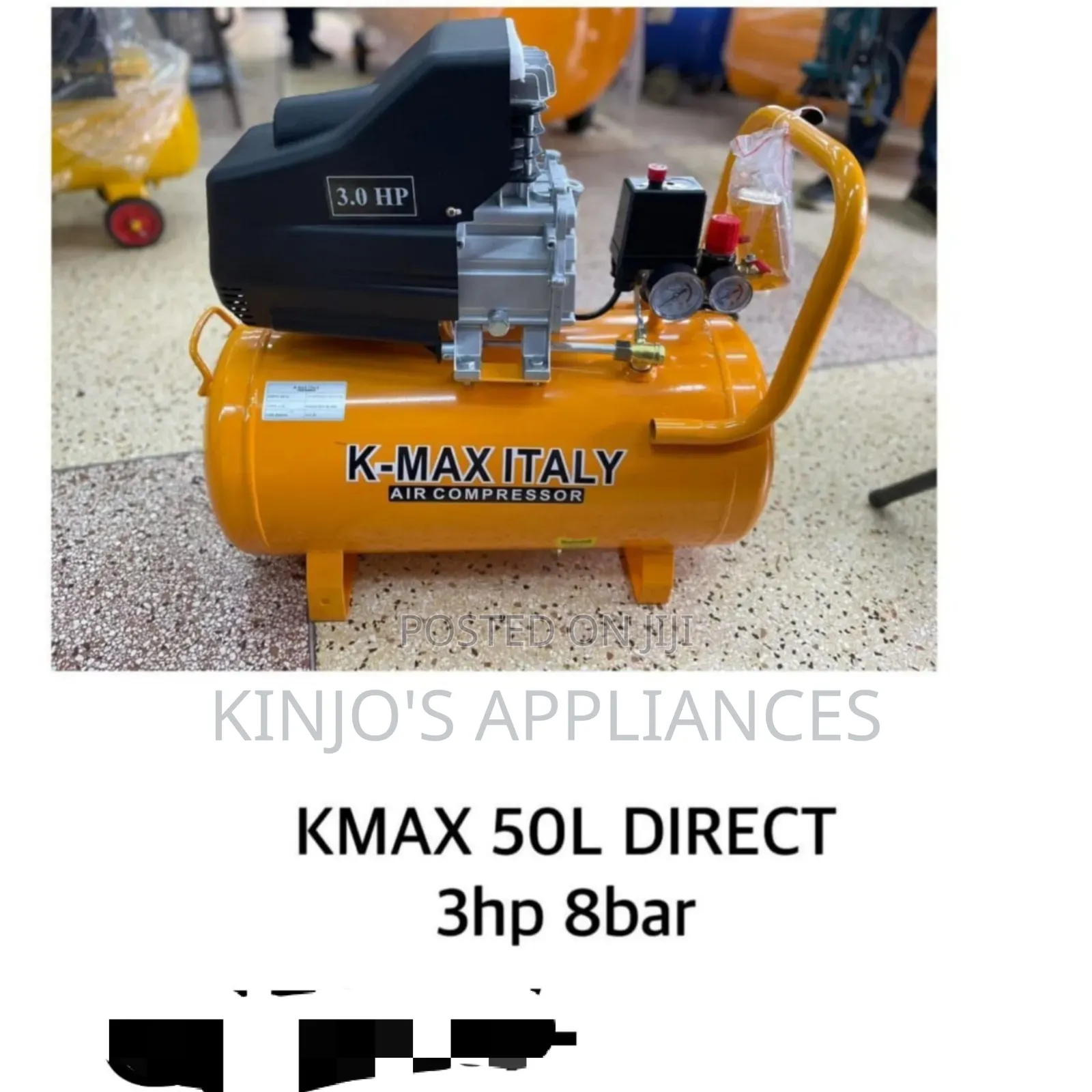 Kmax Air Compressor 50lts Direct 3hp 8bar