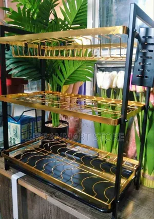 3 Tier Black and Gold Kitchen Dish Rack