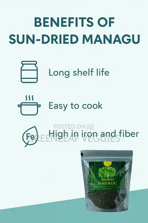 Greenleaf Veggies: Dried Managu (African Nightshade) – Ready-to-Cook