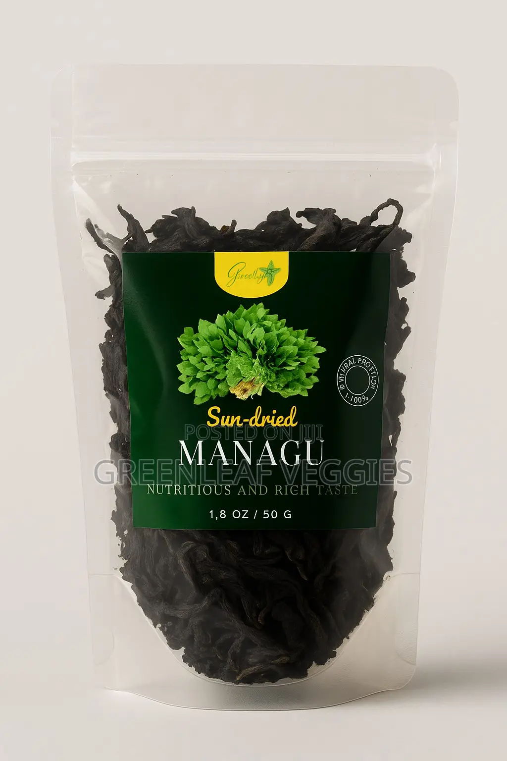 Greenleaf Veggies: Dried Managu (African Nightshade) – Ready-to-Cook