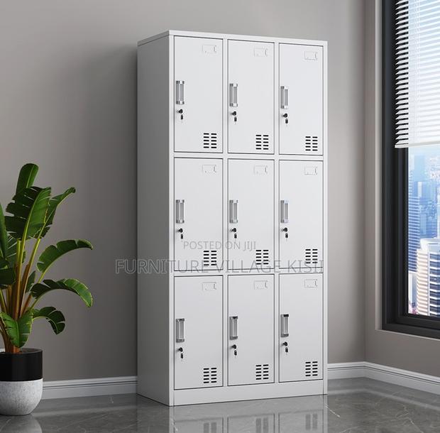 Locker; 9-Drawer Metallic Storage Cabinet - thumbnail 7