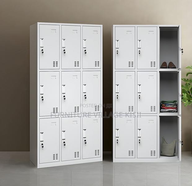 Locker; 9-Drawer Metallic Storage Cabinet - thumbnail 10
