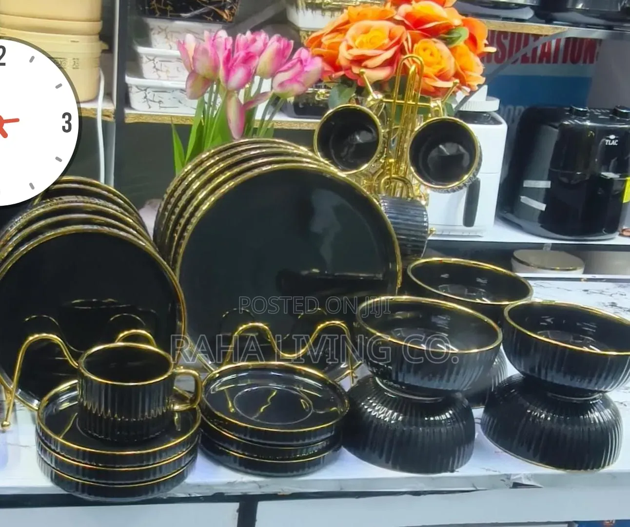 30pc Black Gold Dinner Set | Complete Collection