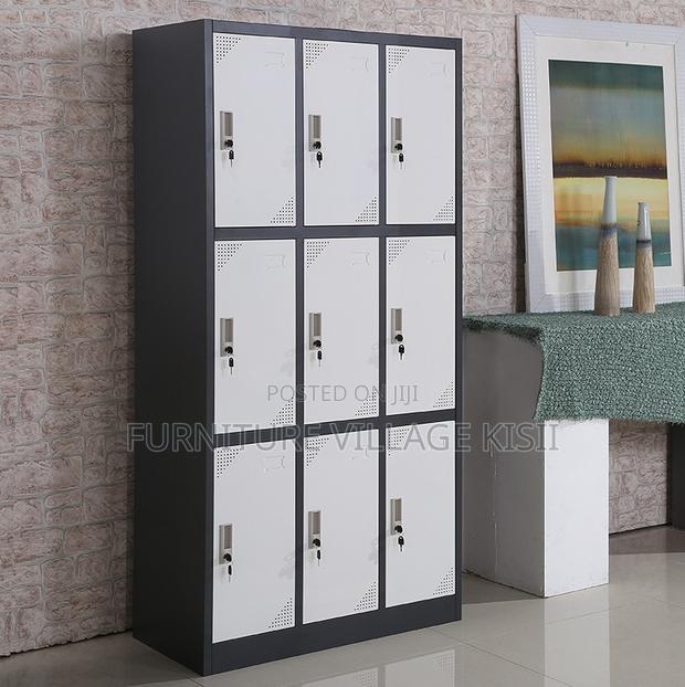 Locker; 9-Drawer Metallic Storage Cabinet - thumbnail 5