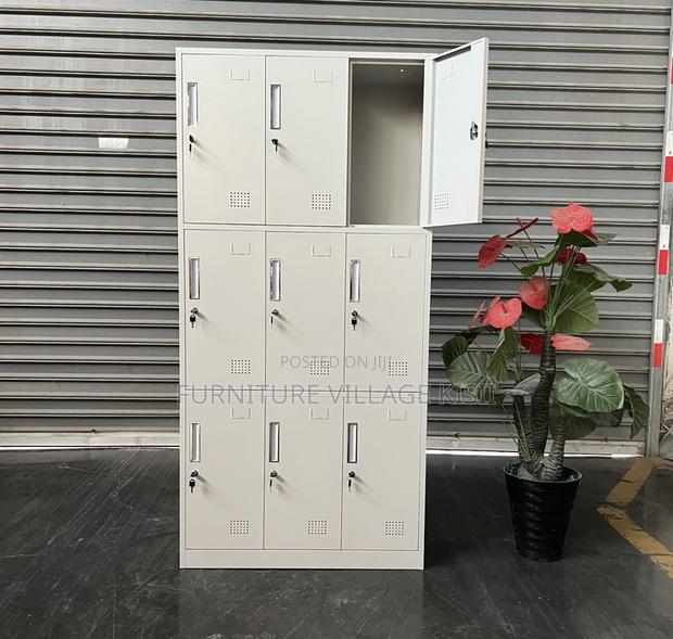 Locker; 9-Drawer Metallic Storage Cabinet - thumbnail 4